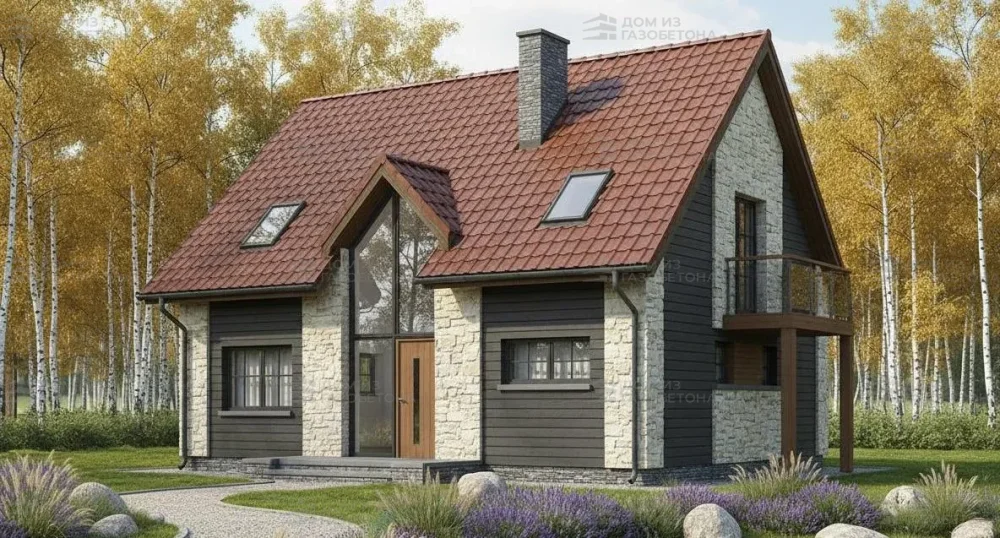 Проект Двухэтажный дом 11 на 11, 125 м2