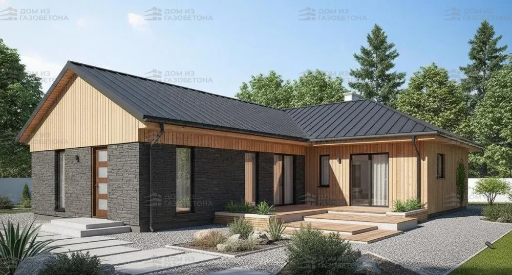 Проект Одноэтажный дом 17 на 22, 327 м2