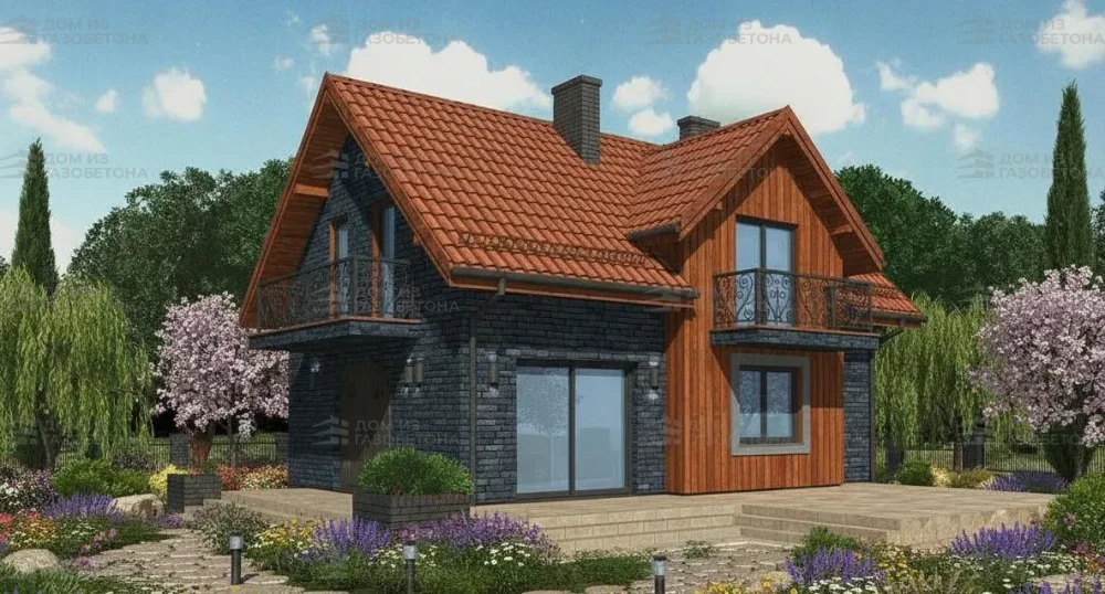 Проект Двухэтажный дом 10 на 9, 108 м2