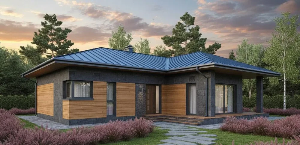 Проект Одноэтажный дом 11 на 19, 138 м2