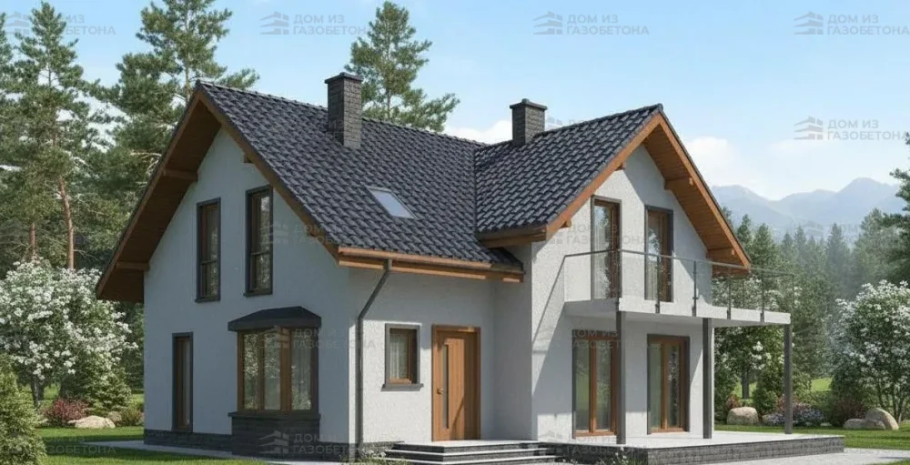 Проект Двухэтажный дом 14 на 9, 144 м2