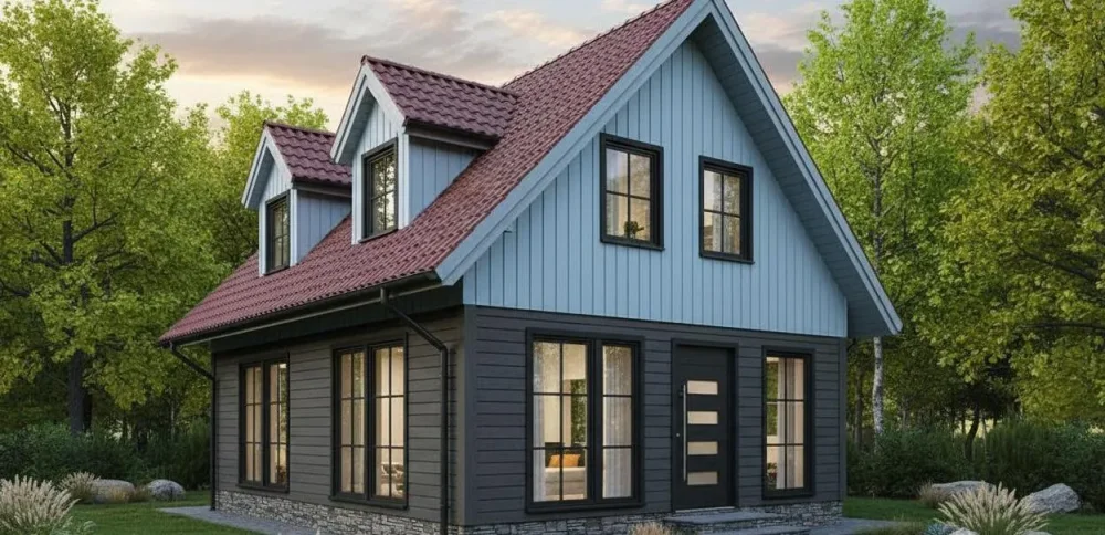 Проект Двухэтажный дом 7 на 11, 90 м2