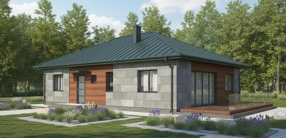 Проект Одноэтажный дом 12 на 21, 166 м2