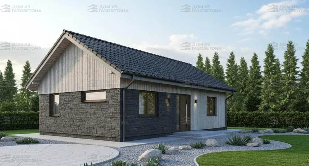 Проект Одноэтажный дом 12 на 10, 98 м2