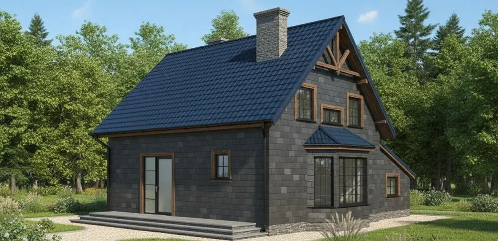 Проект Двухэтажный дом 15 на 8, 148 м2