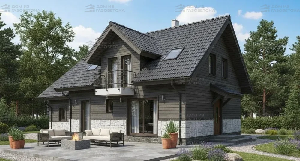 Проект Двухэтажный дом 13 на 10, 177 м2