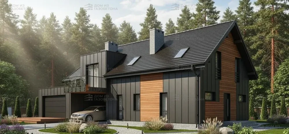 Проект Двухэтажный дом 25 на 9, 109 м2